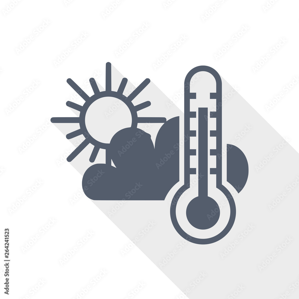 Weather forecast, climate icon, flat design vector illustration Weather forecast, climate icon, flat design vector illustration