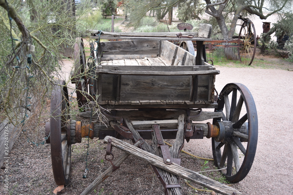 Vintage wooden western wagon