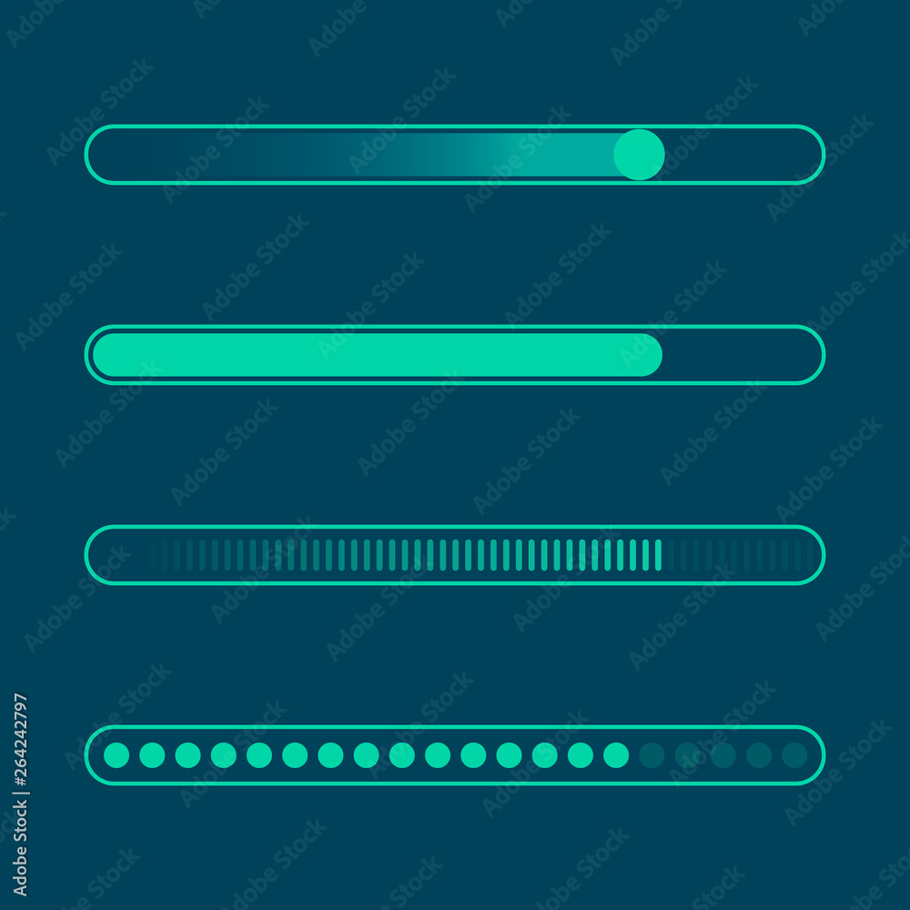 Obraz premium Futuristic progress loading bar