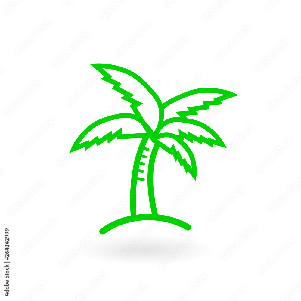 Palms icon flat.