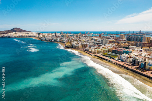 Aerial photo of summer beach and sea  © magdal3na