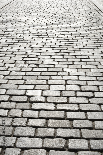 paved road in close up