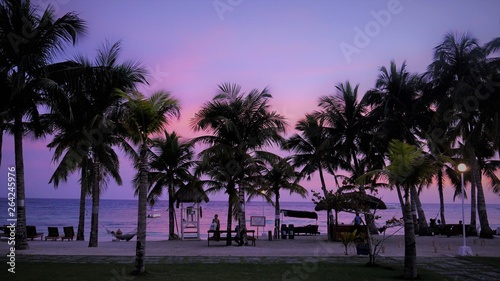 sunset on the beach
