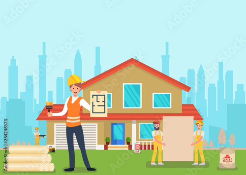 Exterior Works Professional House Service Banner