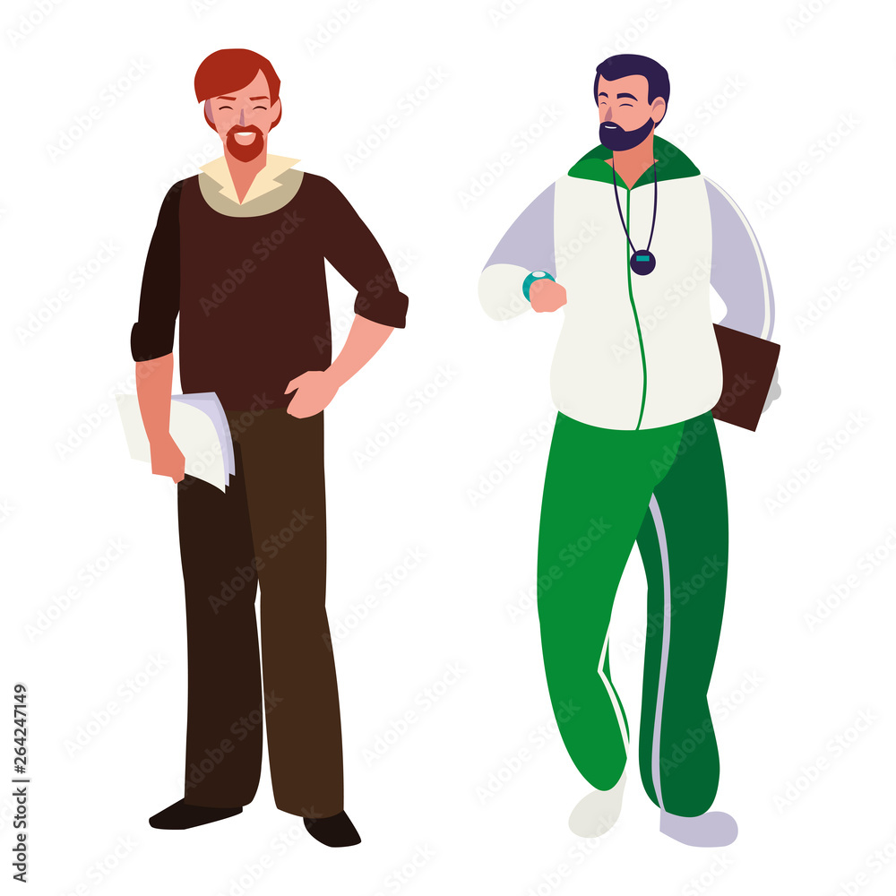 teachers classic and sports avatars characters teachers classic and sports avatars characters