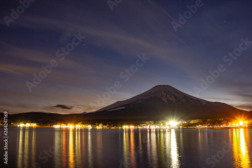 富士山 秋 夜
