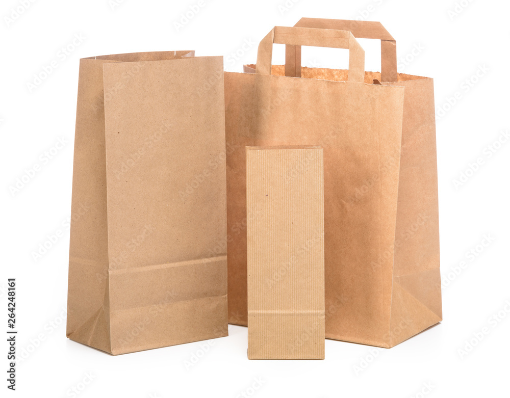 paper shopping bags on a white background paper shopping bags on a white background