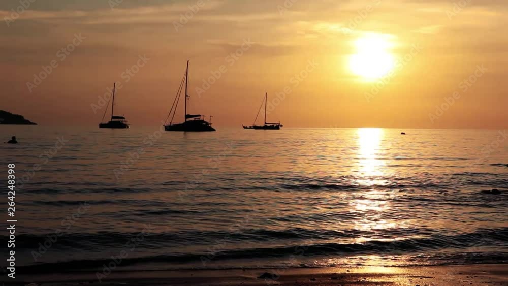 Amazing sunset over the tropical beach. Amazing sunset over the tropical beach.