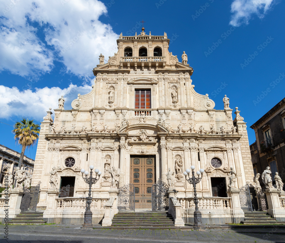 Acireale - The baroque church Chiesa di San Camillo - La Chiesa Santa Maria delle Grazie.