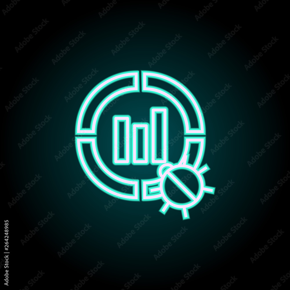 beetle in financial terms neon icon. Elements of Virus, antivirus set. Simple icon for websites, web design, mobile app, info graphics beetle in financial terms neon icon. Elements of Virus, antivirus set. Simple icon for websites, web design, mobile app, info graphics