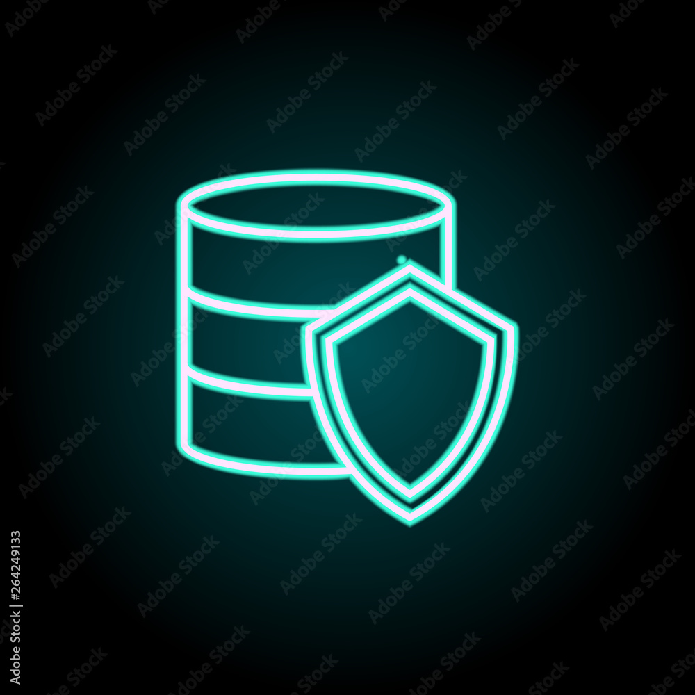 shield in coins neon icon. Elements of Virus, antivirus set. Simple icon for websites, web design, mobile app, info graphics shield in coins neon icon. Elements of Virus, antivirus set. Simple icon for websites, web design, mobile app, info graphics