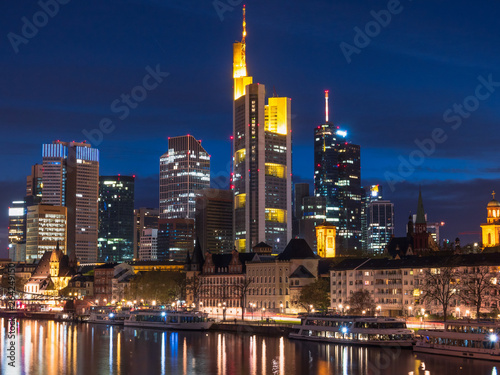 Frankfurt skyline in the night