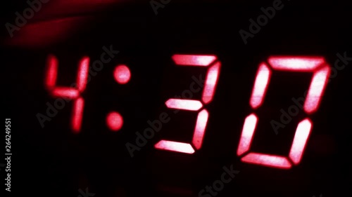 4K Digital Alarm at 4 30 Futuristic Design