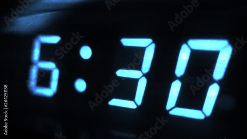 4K Digital Alarm at 6 30 Futuristic Design photo
