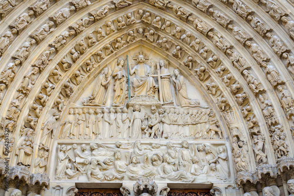 Tympanum of the Last Judgment at Notre Dame cathedral