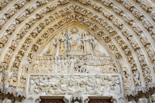 Tympanum of the Last Judgment at Notre Dame cathedral