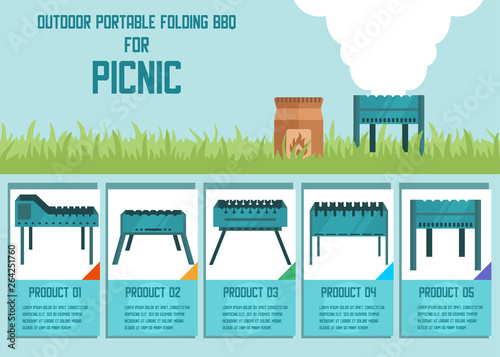 Portable Folding BBQ Online Shop Offer Ad Banner