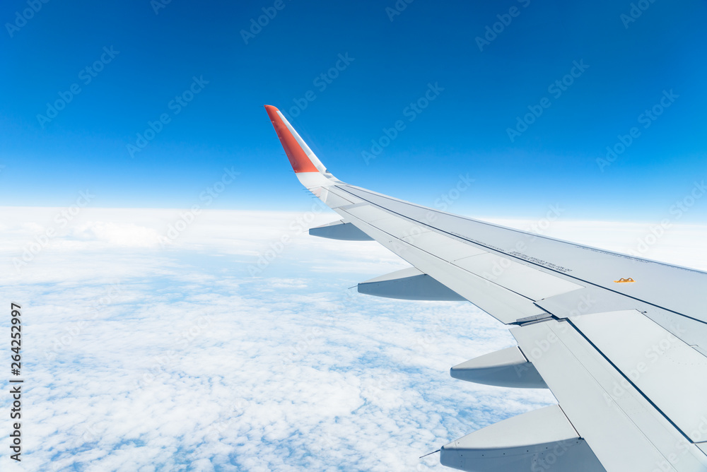 view from the airplane porthole