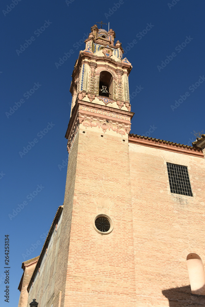 Fototapeta premium church, bell tower of Santa Ana, Ecija, Seville Province, Andalusia, Spain