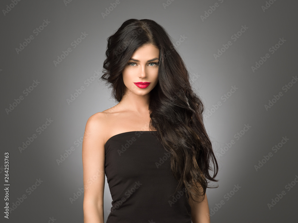 Beautiful hair woman black long hairstyle model Beautiful hair woman black long hairstyle model
