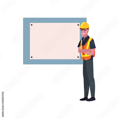 construction worker board