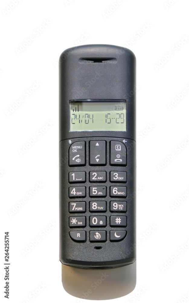 Ordinary office desktop telephone isolated on a white background Ordinary office desktop telephone isolated on a white background