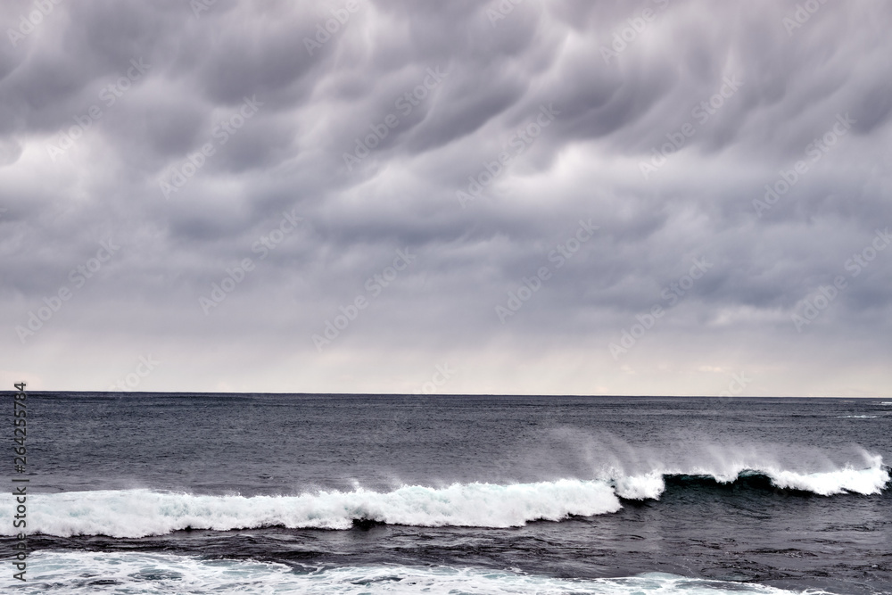 Sea landscape and clouds