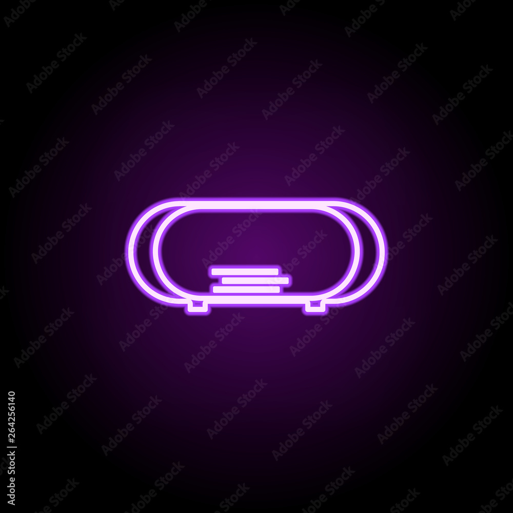 Coffee table neon icon. Elements of Furniture set. Simple icon for websites, web design, mobile app, info graphics Coffee table neon icon. Elements of Furniture set. Simple icon for websites, web design, mobile app, info graphics