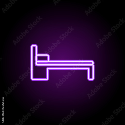 bed neon icon. Elements of Furniture set. Simple icon for websites, web design, mobile app, info graphics © Anar