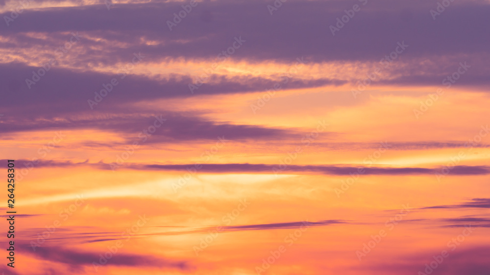 Twilight sky background with Colorful sky in the nature