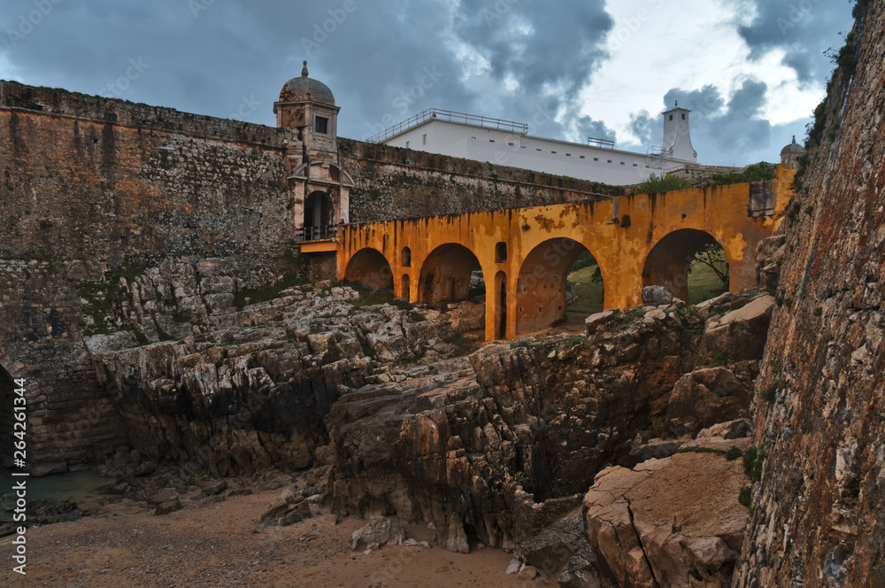 Fort of Peniche from outside in Portugal