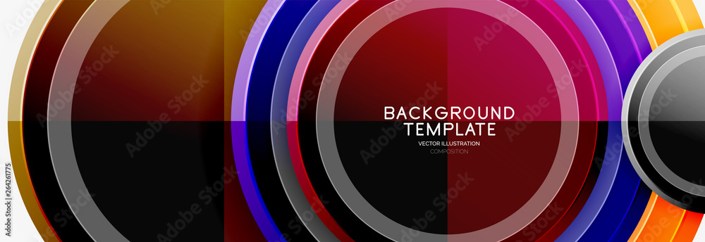 Colorful glossy circles background Colorful glossy circles background