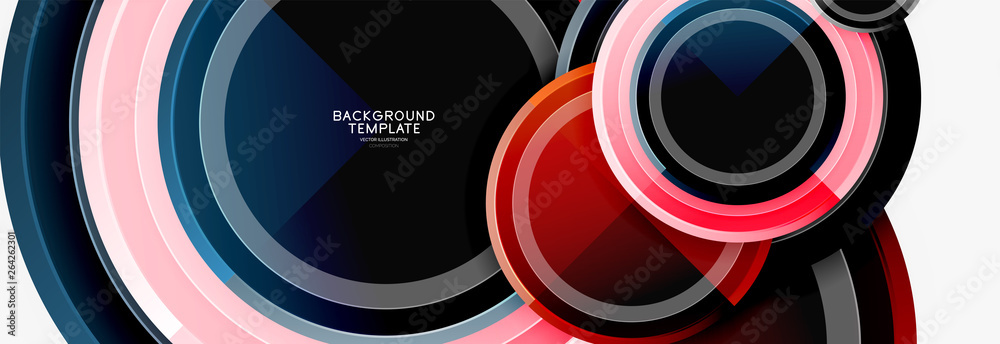 Colorful glossy circles background