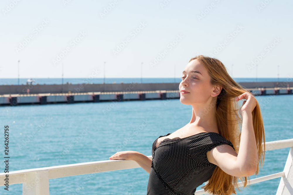 a beautiful girl near the sea