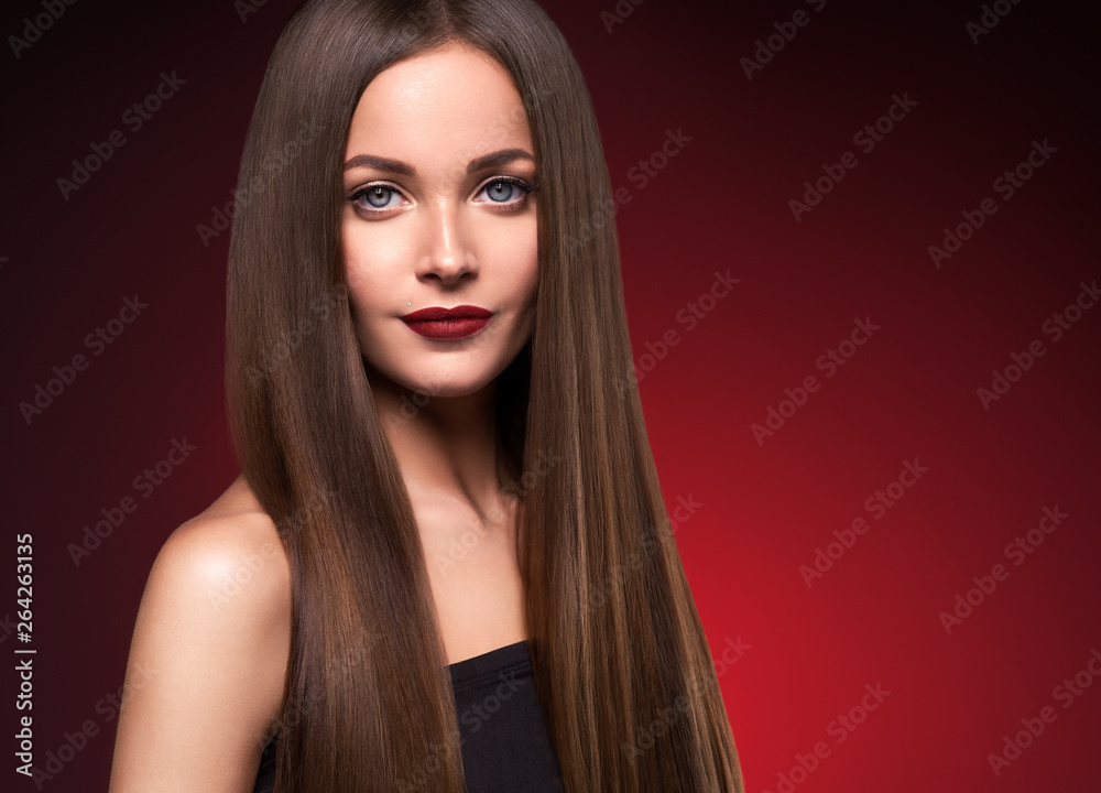 Beautiful hair woman healthy smooth hairstyle female beauty Beautiful hair woman healthy smooth hairstyle female beauty