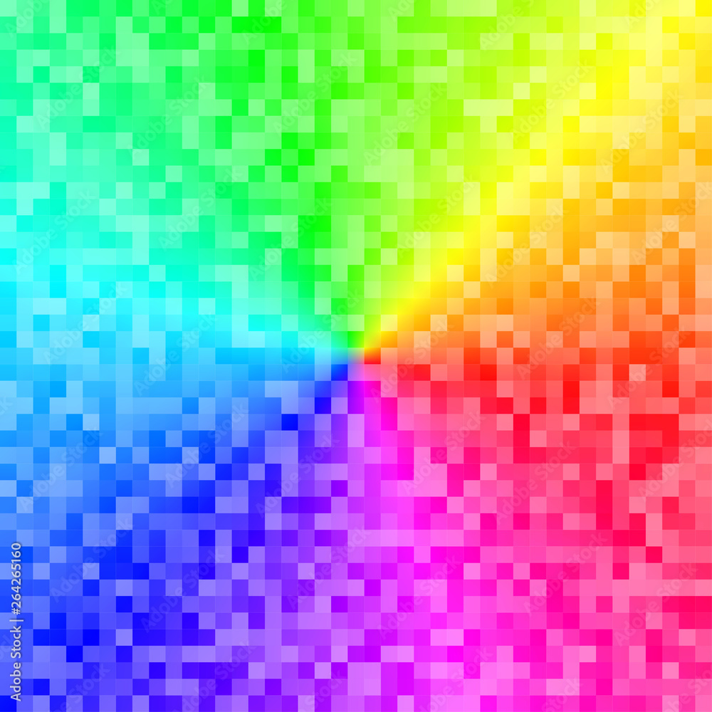 Colorful background with pixel rainbow gradient Colorful background with pixel rainbow gradient