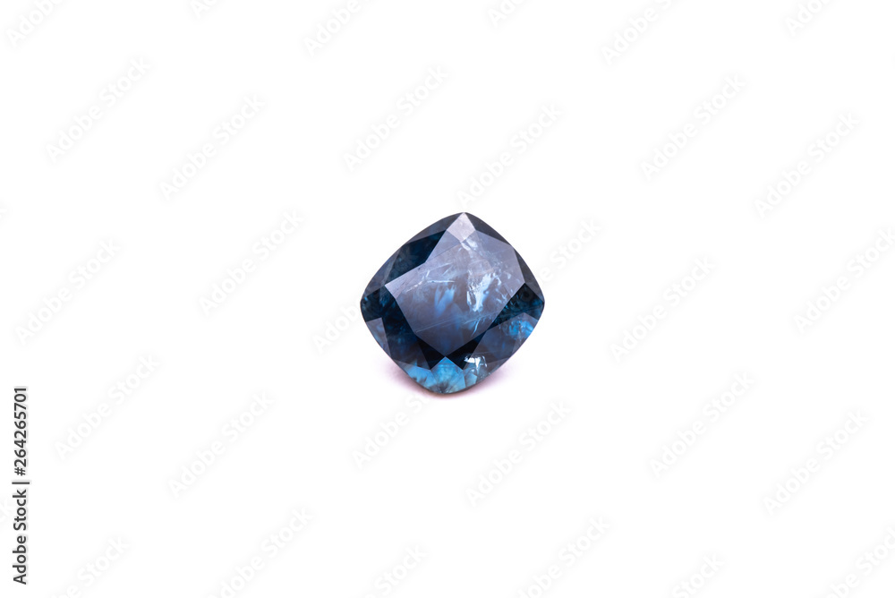 Sapphire Gem Isolated on the White Background Sapphire Gem Isolated on the White Background