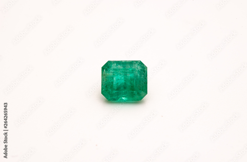 Emerald on White Background Emerald on White Background