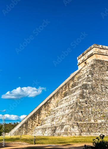 El Castillo or Kukulkan  main pyramid at Chichen Itza in Mexico