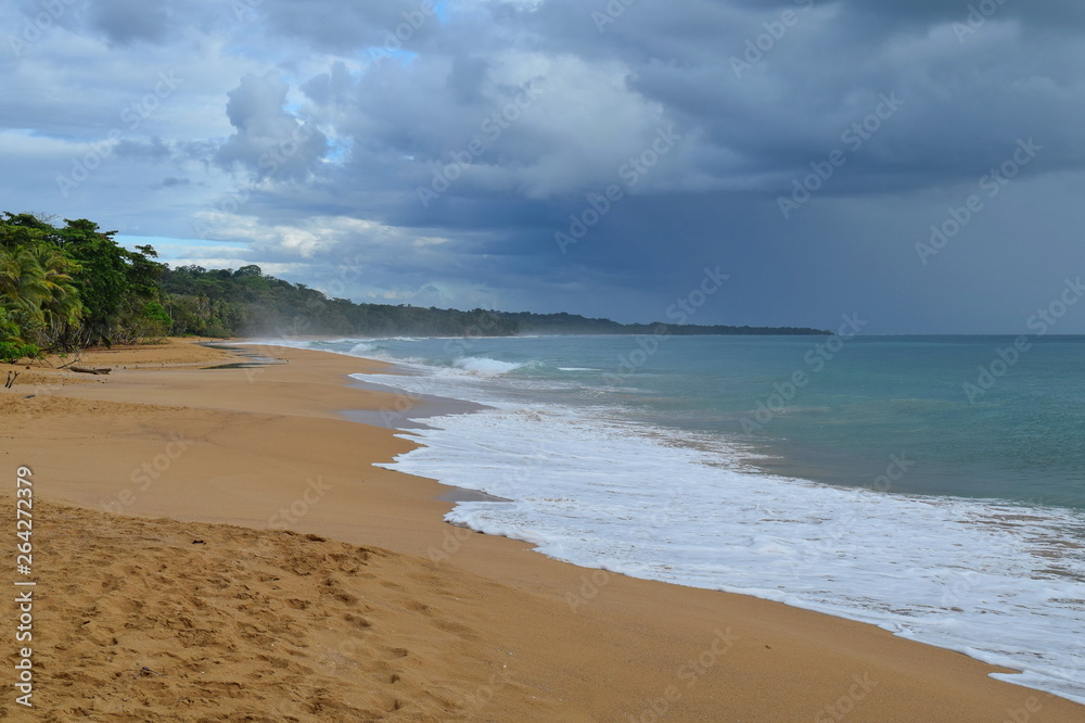 Dark clouds under the Bluff Beach, Bocas del Toro archipelago, Panama Dark clouds under the Bluff Beach, Bocas del Toro archipelago, Panama