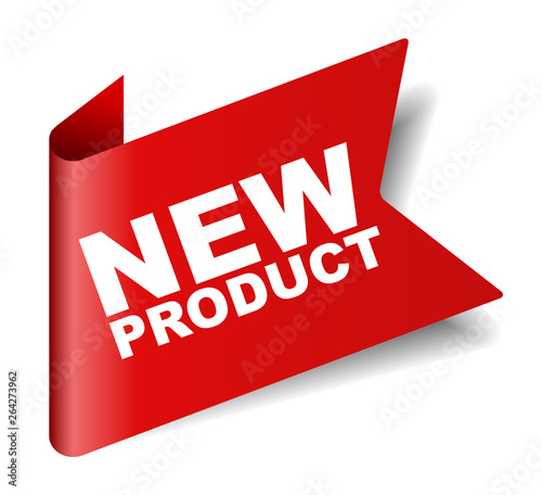 red vector banner new product
