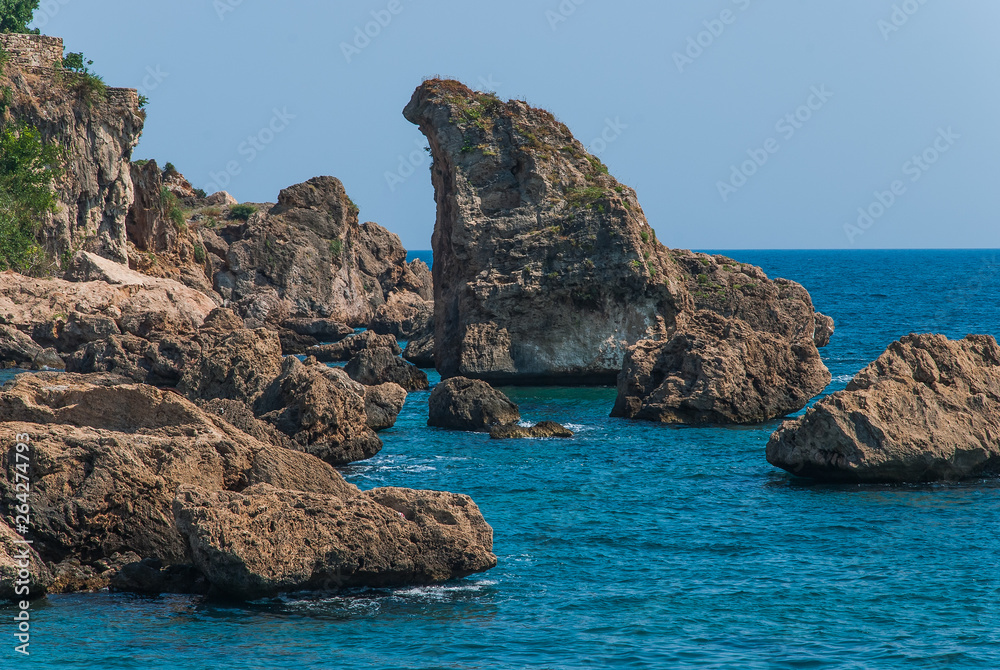 Rocky coast of the Mediterranean sea