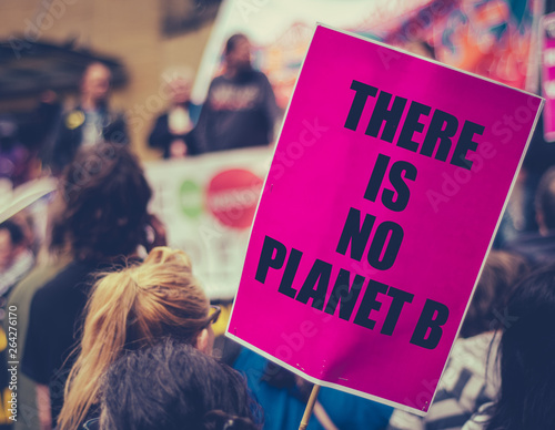 Canvas Print Climate Change March Sign