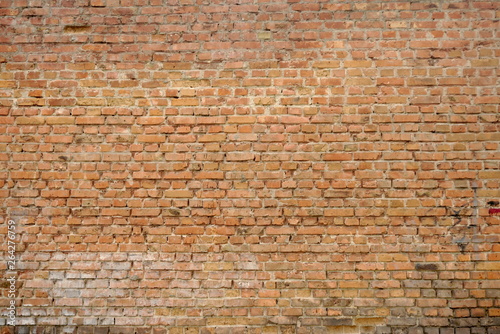 Red brick old wall   texture grunge background 