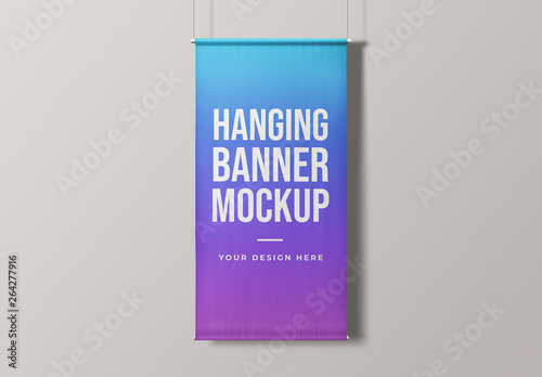 Hanging Vertical Banner Mockup
