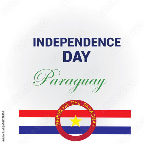 paraguay independence day logo design vector