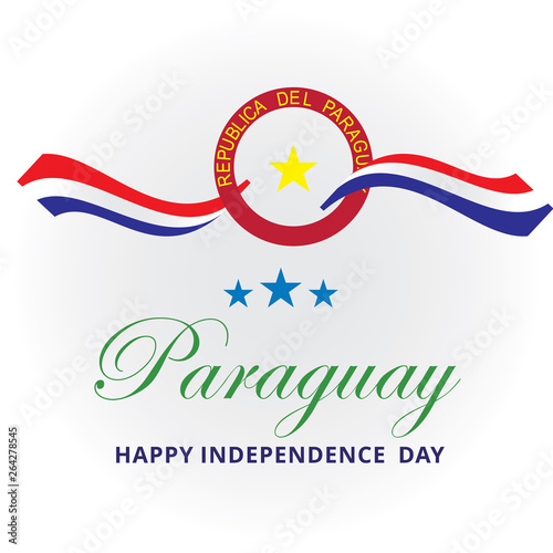 paraguay independence day logo design vector
