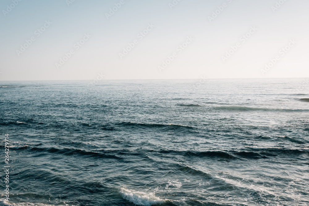 Waves in the Pacific Ocean, in La Jolla, San Diego, California