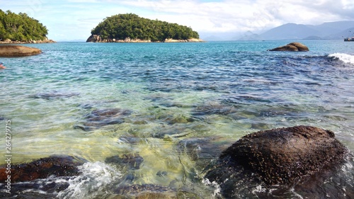 Paradise island with crystal clear waters