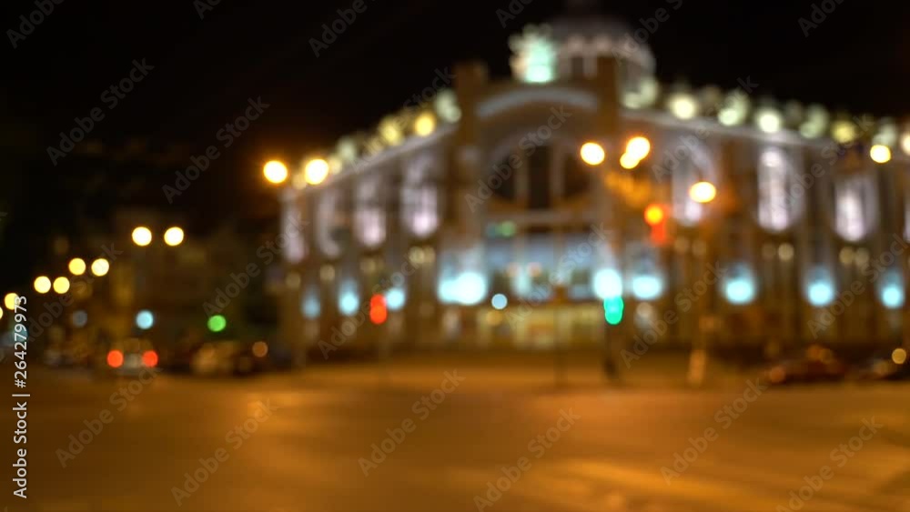 blurred bokeh traffic on the road at night in the big city blurred bokeh traffic on the road at night in the big city